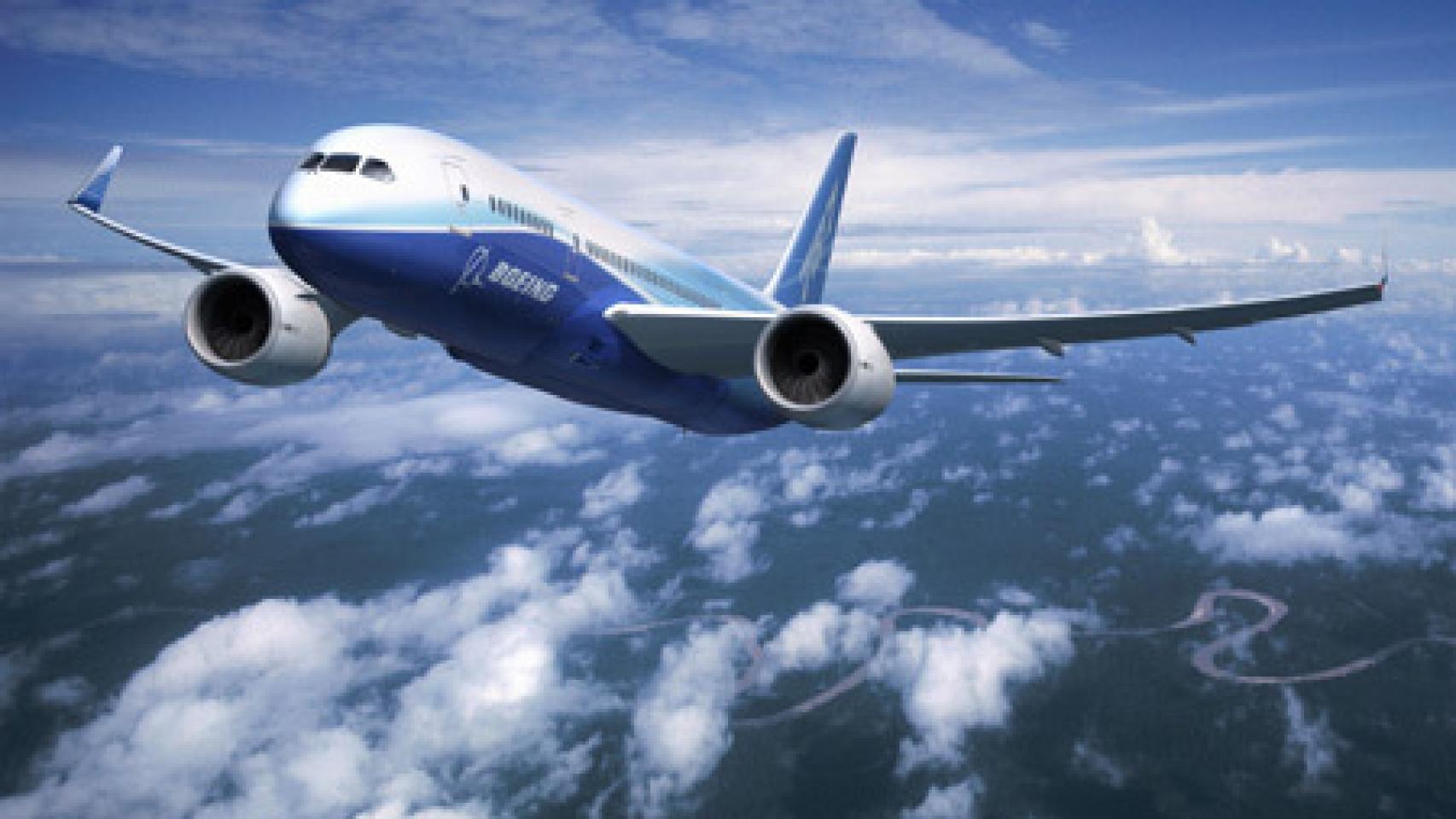Imagen de un Boeing 787.