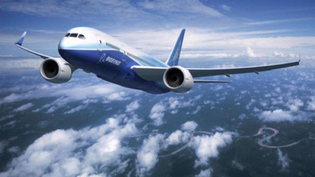 Imagen de un Boeing 787.