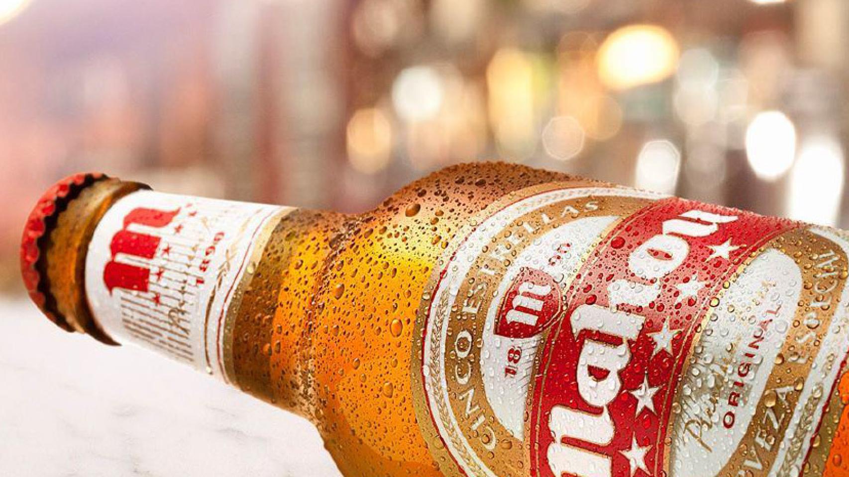 Una cerveza de Mahou.