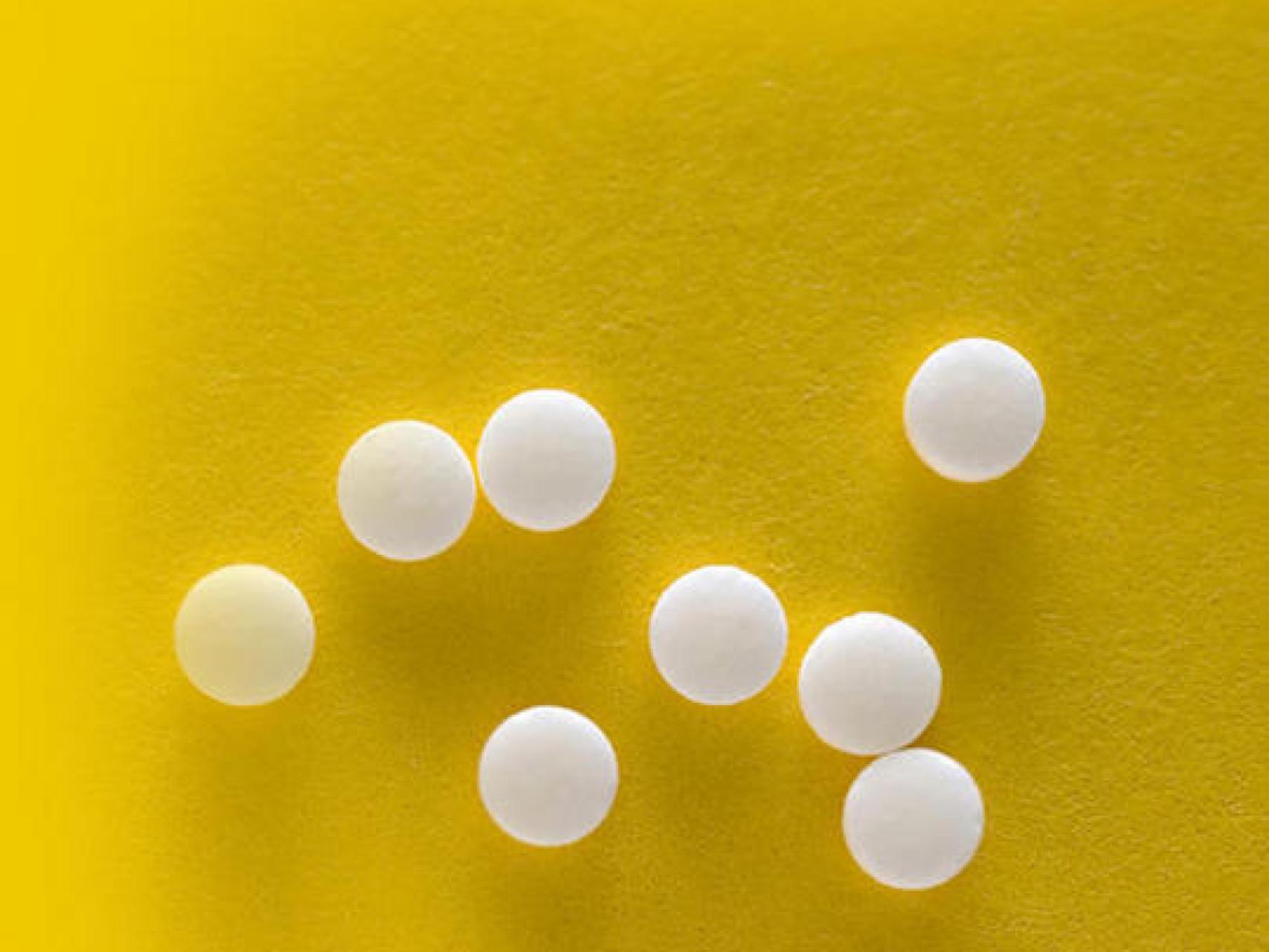 Unas pastillas de sacarina.