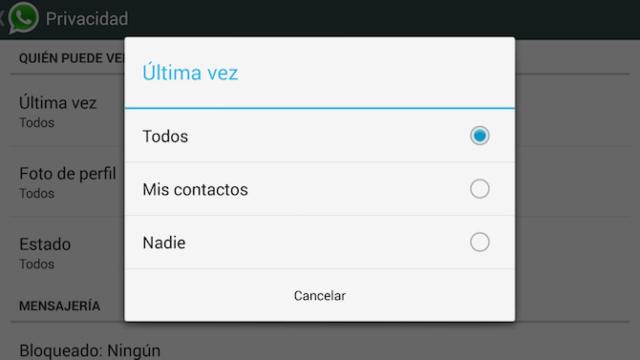 Oculta tu última conexión en WhatsApp, nueva función