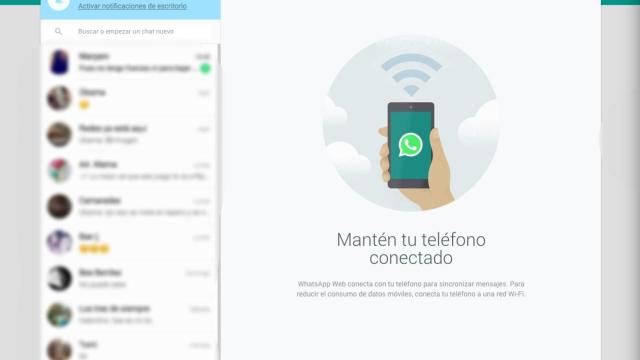 Así es WhatsApp web para ordenador
