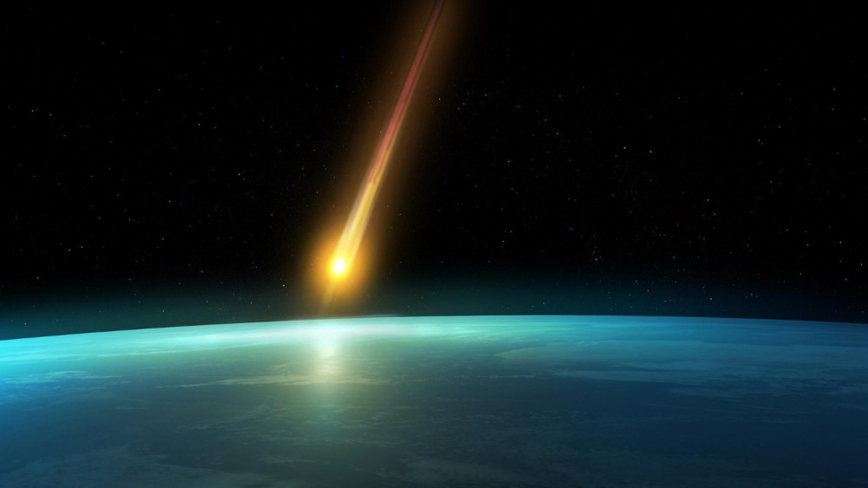 Imagen de archivo de un meteorito.