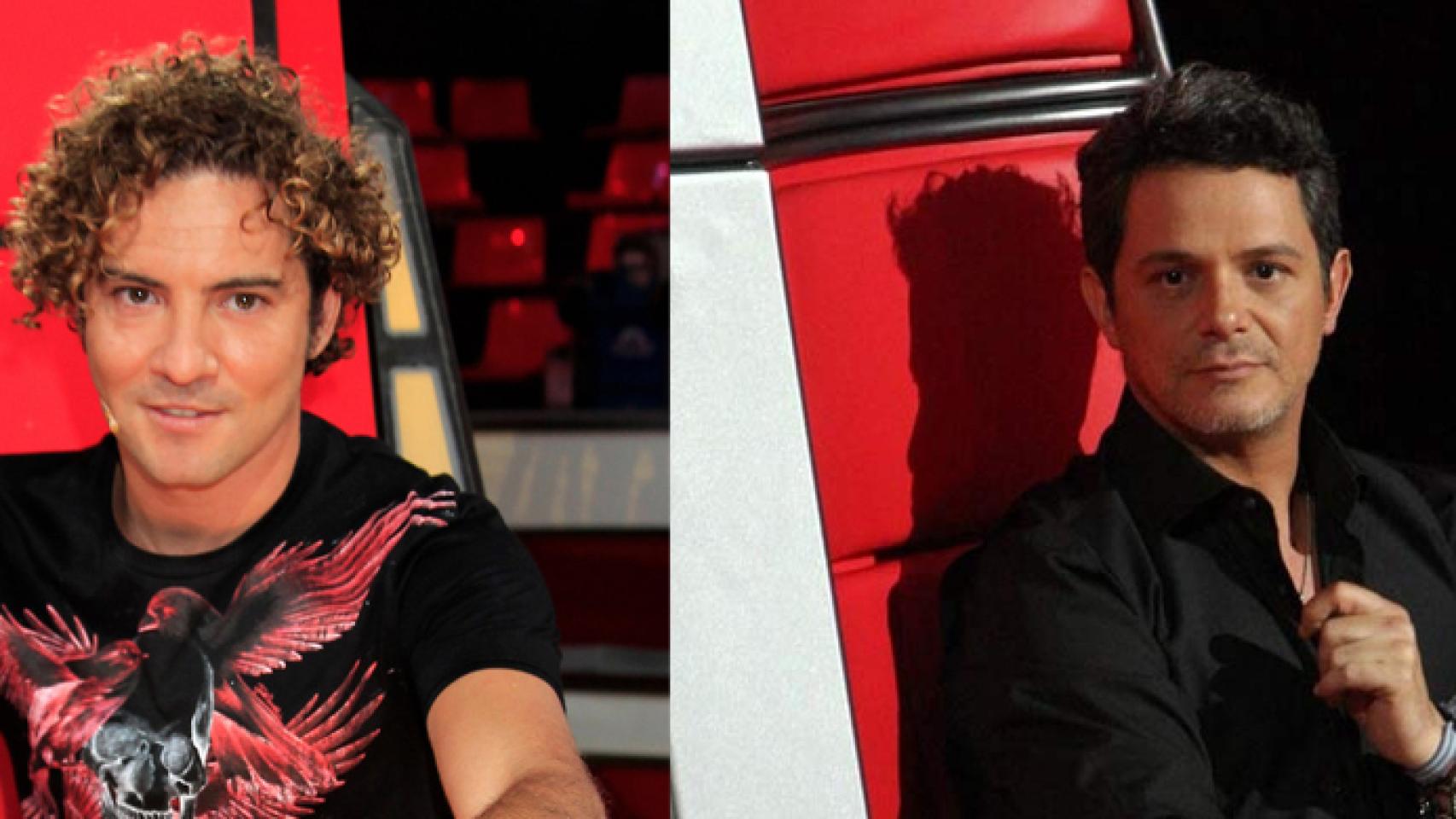 David Bisbal y Alejandro Sanz, coaches de 'La Voz Kids' y 'La Voz'