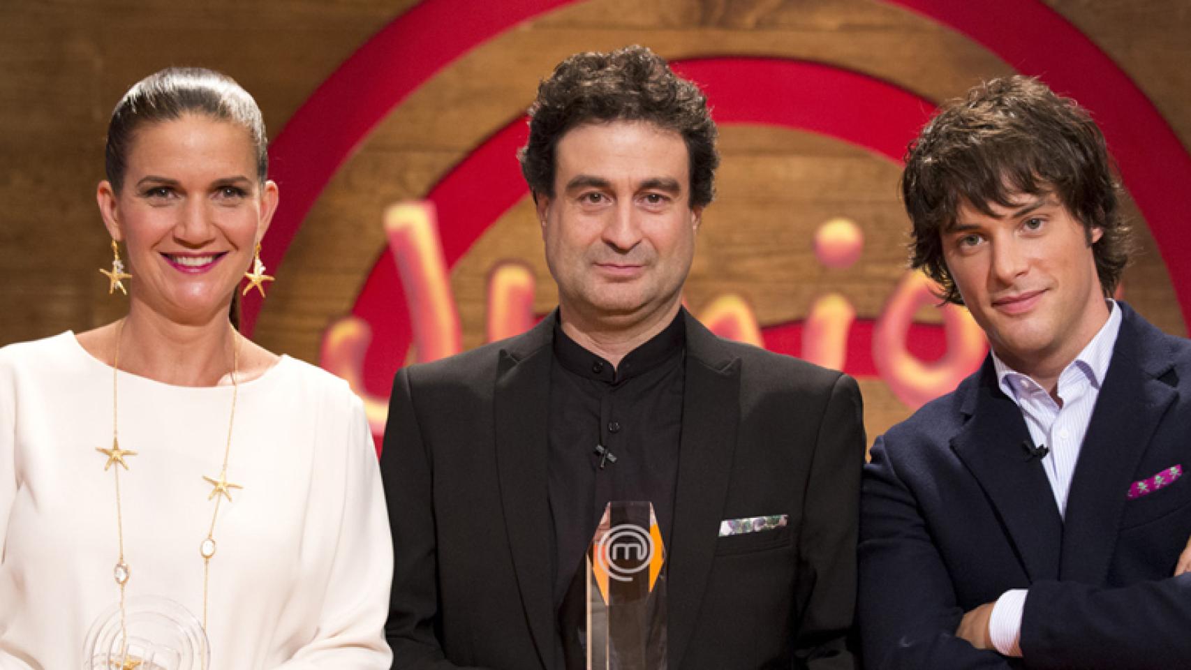 Samantha Vallejo-Nágera, Pepe Rodríguez, Eva González y Jordi Cruz en 'MasterChef Junior'