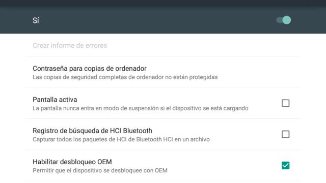Android 5.0 Lollipop previene el desbloqueo del bootloader con una nueva opción de desarrollo