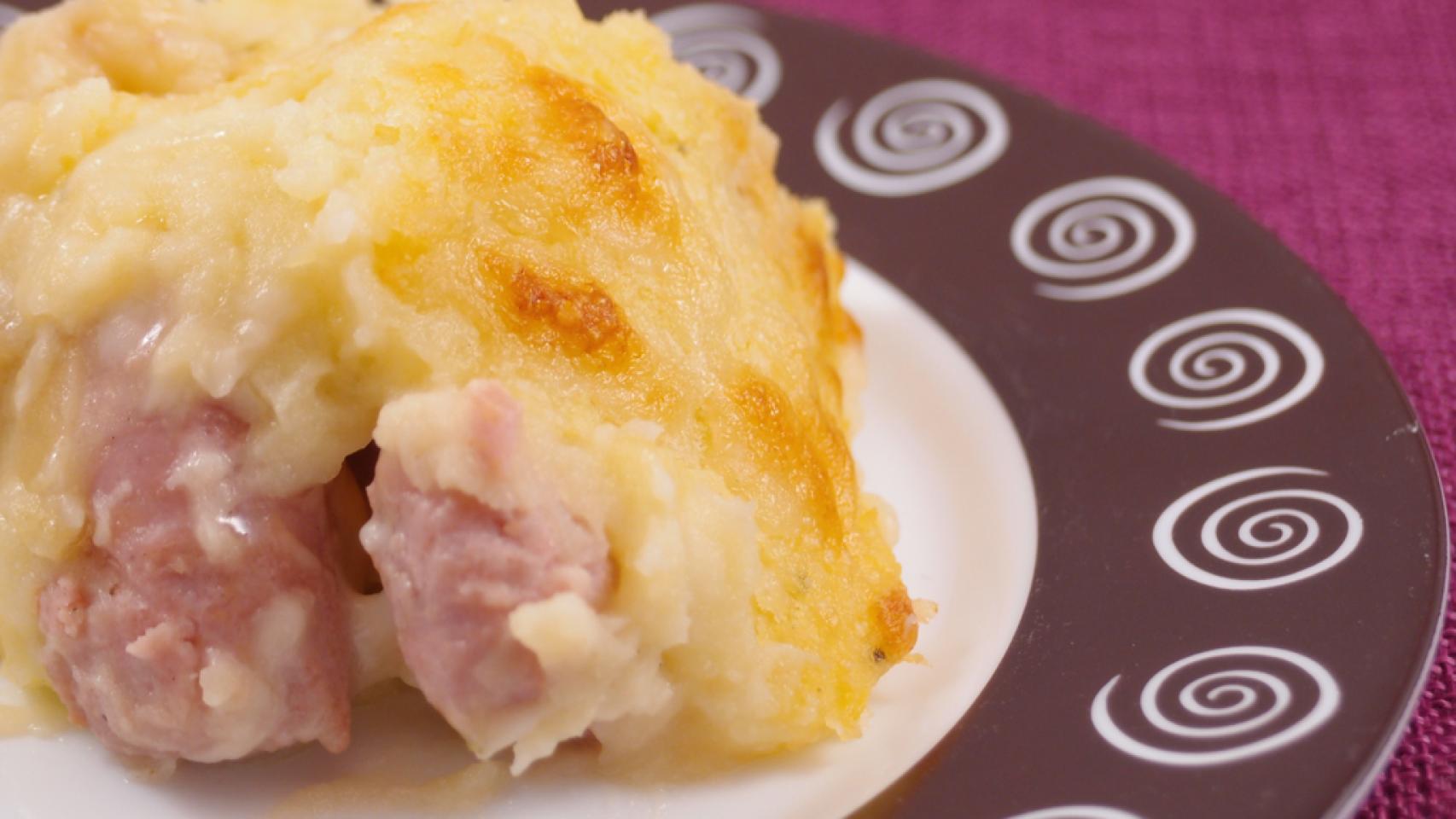 Parmentier de salchichas