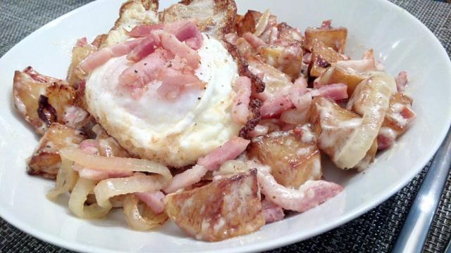 Patatas mimosas con nata