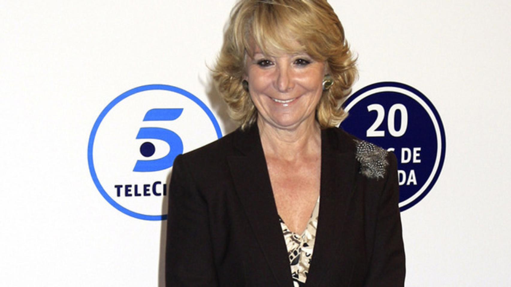 Esperanza Aguirre se aferra a Telecinco para su campaña como alcaldesa