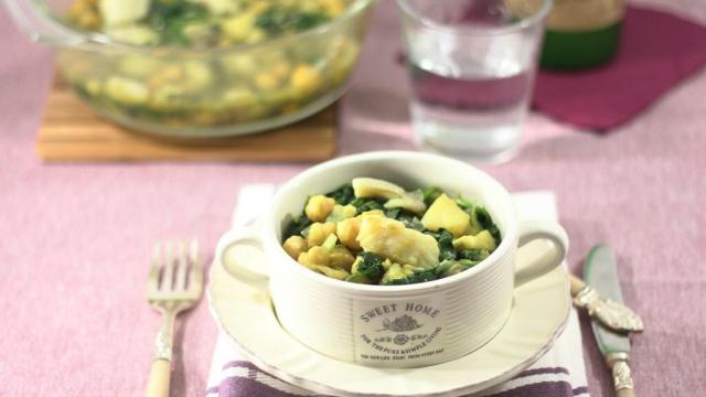 Potaje de vigilia con garbanzos y espinacas