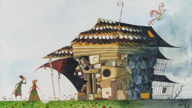 Image: Con los niños a la caja blanca