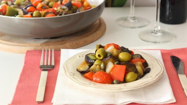 Caponata de berenjenas siciliana