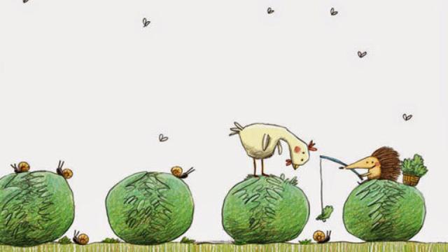 Image: Pollo y erizo