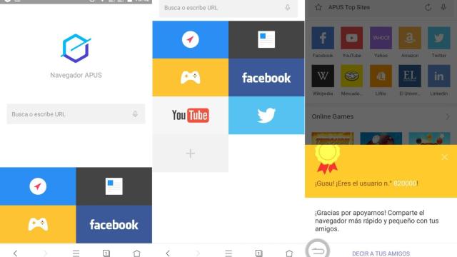 APUS Browser, otro navegador ultraligero y gratuito que pesa menos de 1MB
