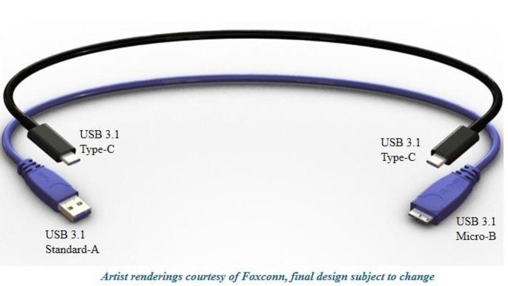 Cables USB 3.1 con cabezales A, B y C