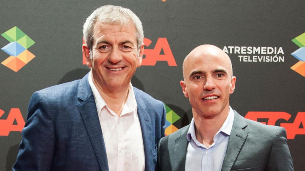 Carlos Sobera y José Antonio Antón en la presentación de Mega