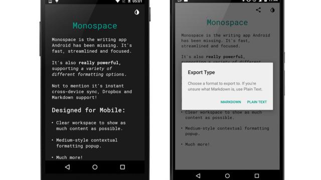 Monospace, la aplicación de notas minimalista al máximo