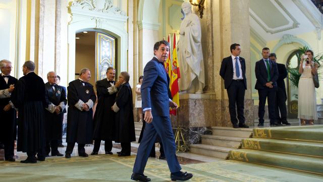 Ignacio González llega a la inauguración del año judicial en 2014.