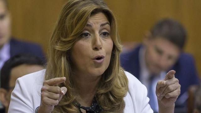 Susana Díaz en un pleno del Parlamento andaluz.