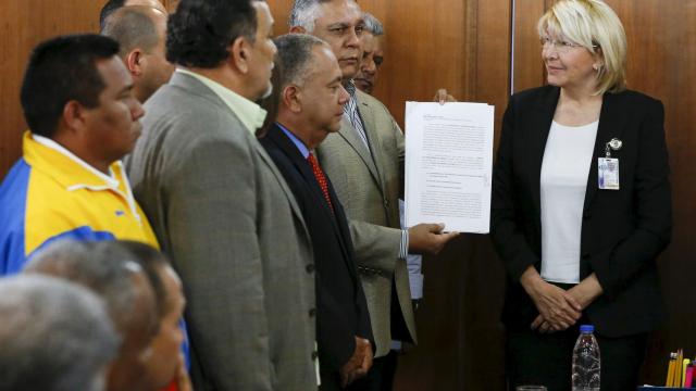 La fiscal general de Venezuela, Luisa Ortega, en un acto público.