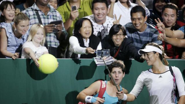 Suárez y Muguruza fueron finalistas en dobles de la Copa de Maestras.