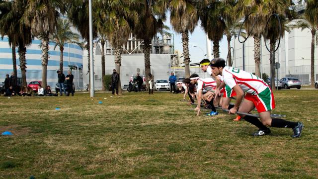 Jugadores del Bizkaia Boggarts durante un partido. / Bizkaia Boggarts Quidditch Taldea