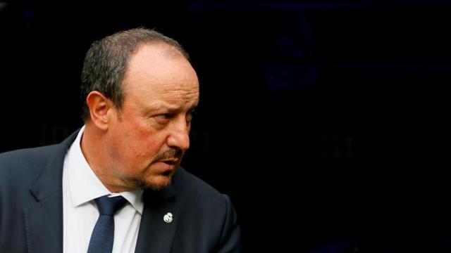 Rafa Benítez durante el partido frente a Las Palmas.