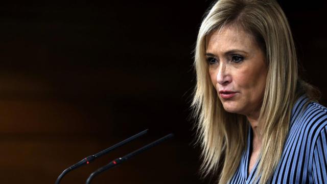 Cifuentes, este lunes en el palacio de la Moncloa.