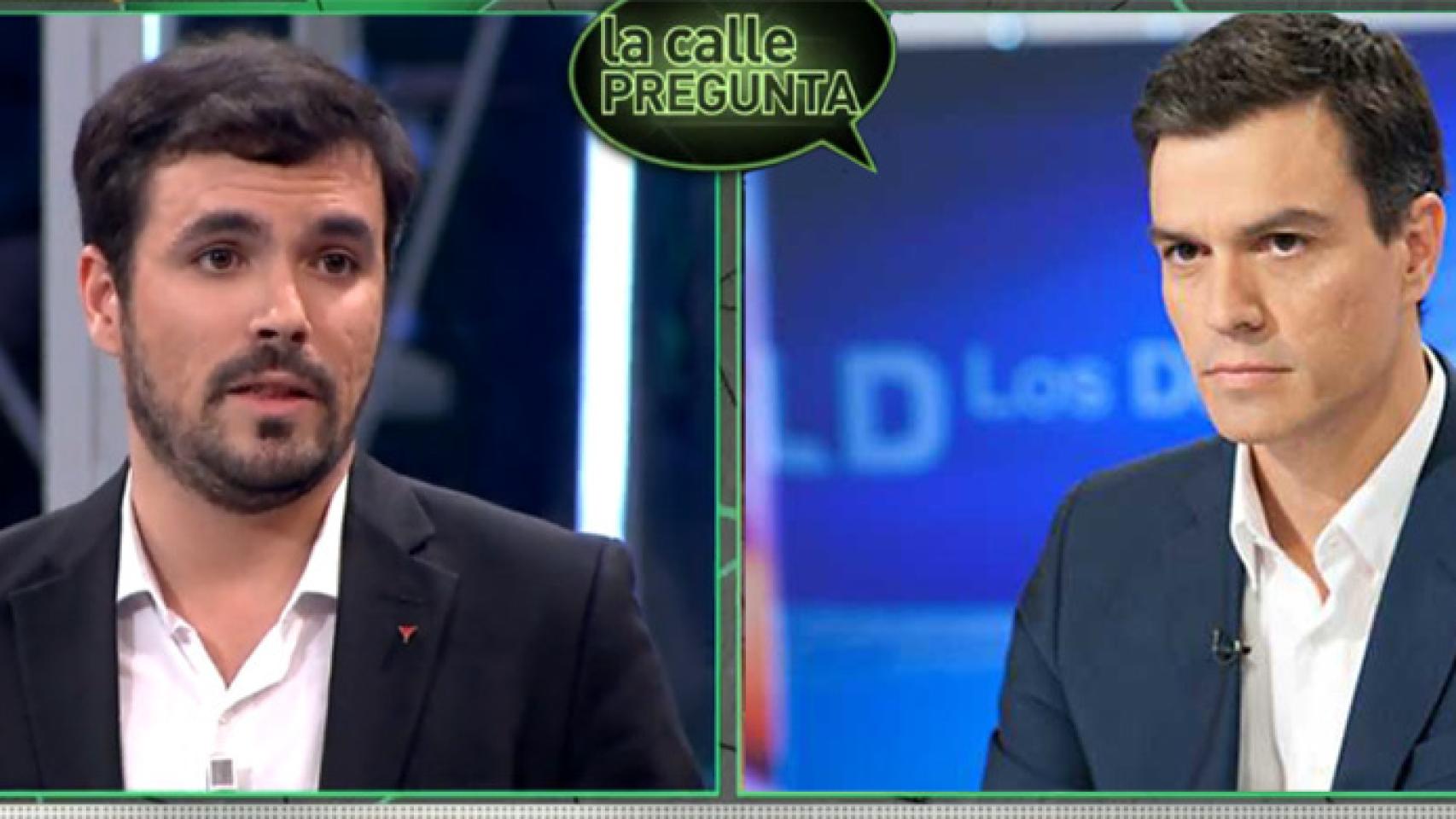 Alberto Garzón y Pedro Sánchez