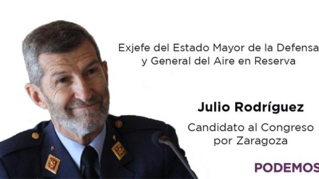 El tuit de Podemos anunciando el fichaje de Julio Rodríguez.