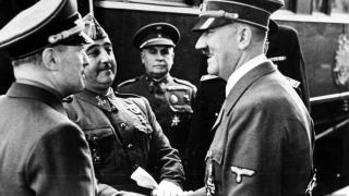 Franco y Hitler, en la cita de Hendaya, 23 de octubre de 1940.