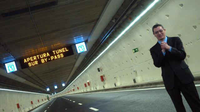 Alberto Ruiz Gallardón inaugura un túnel de la M30.