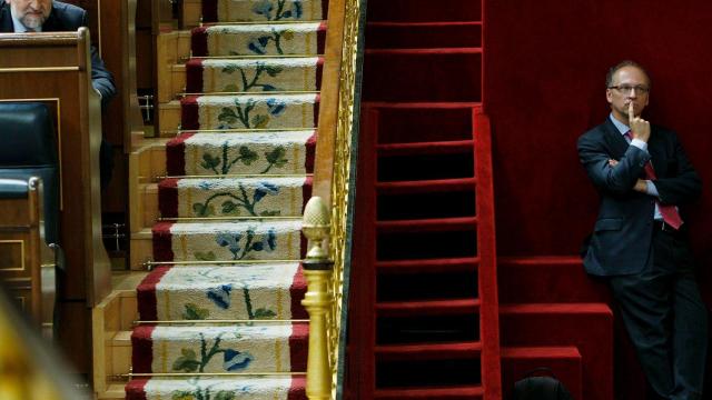 Rajoy y Elorriaga, durante un pleno del Congreso.