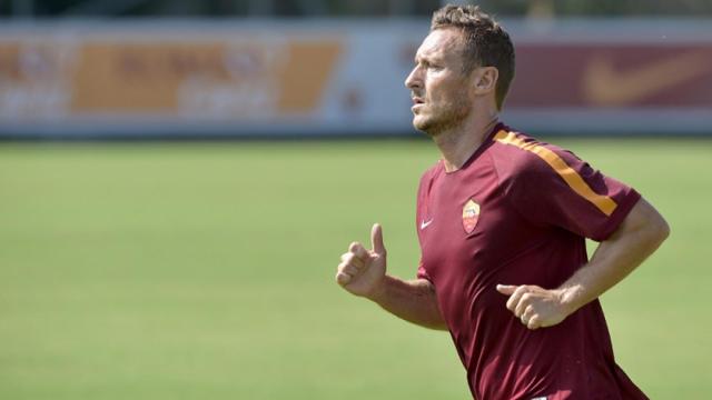 Francesco Totti, durante un entrenamiento de la Roma.
