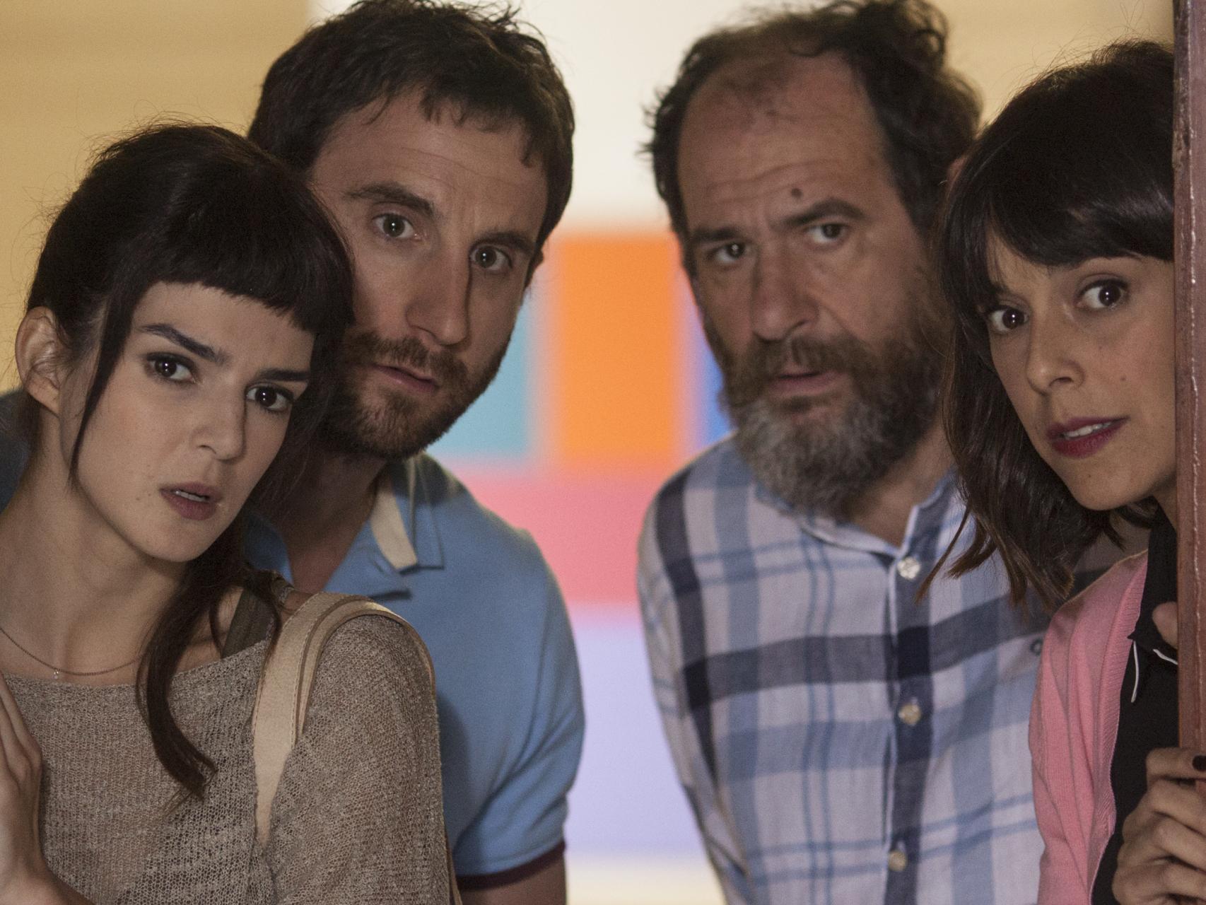 Lago, Rovira, Elejalde y Cuesta, en la película