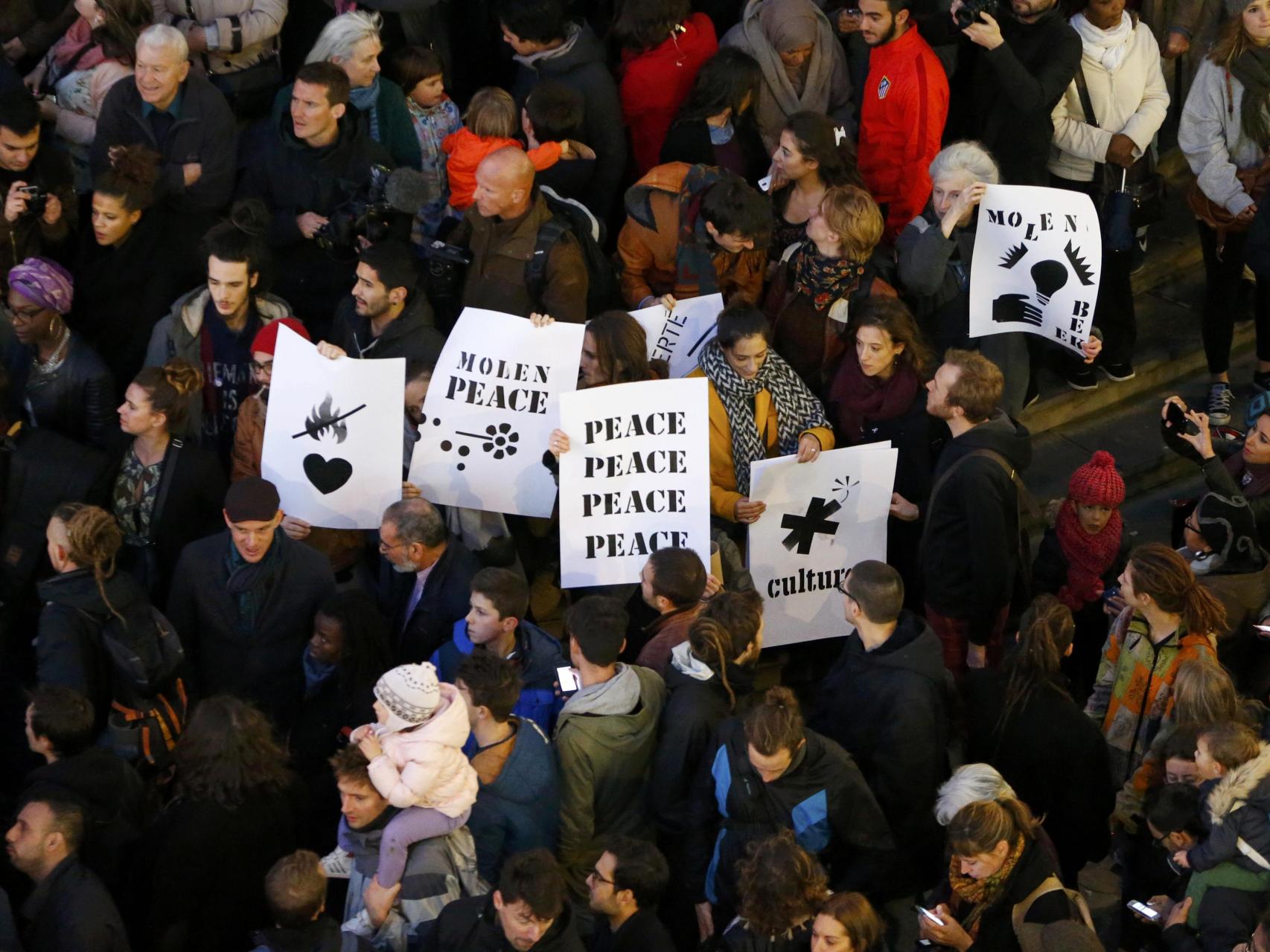 Concentración en Molenbeek.