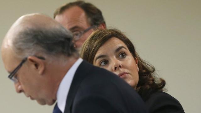 Cristóbal Montoro y Soraya Sáenz de Santamaría
