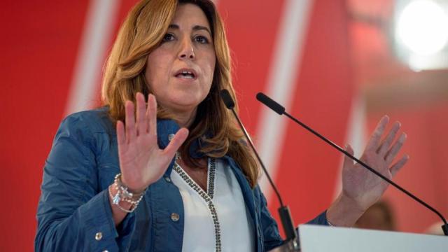 Susana Díaz, durante un mitin en Jaén este fin de semana