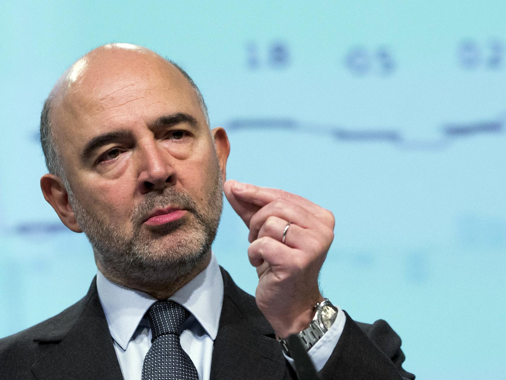 El comisario de Asuntos Económicos, Pierre Moscovici, en una reciente rueda de prensa