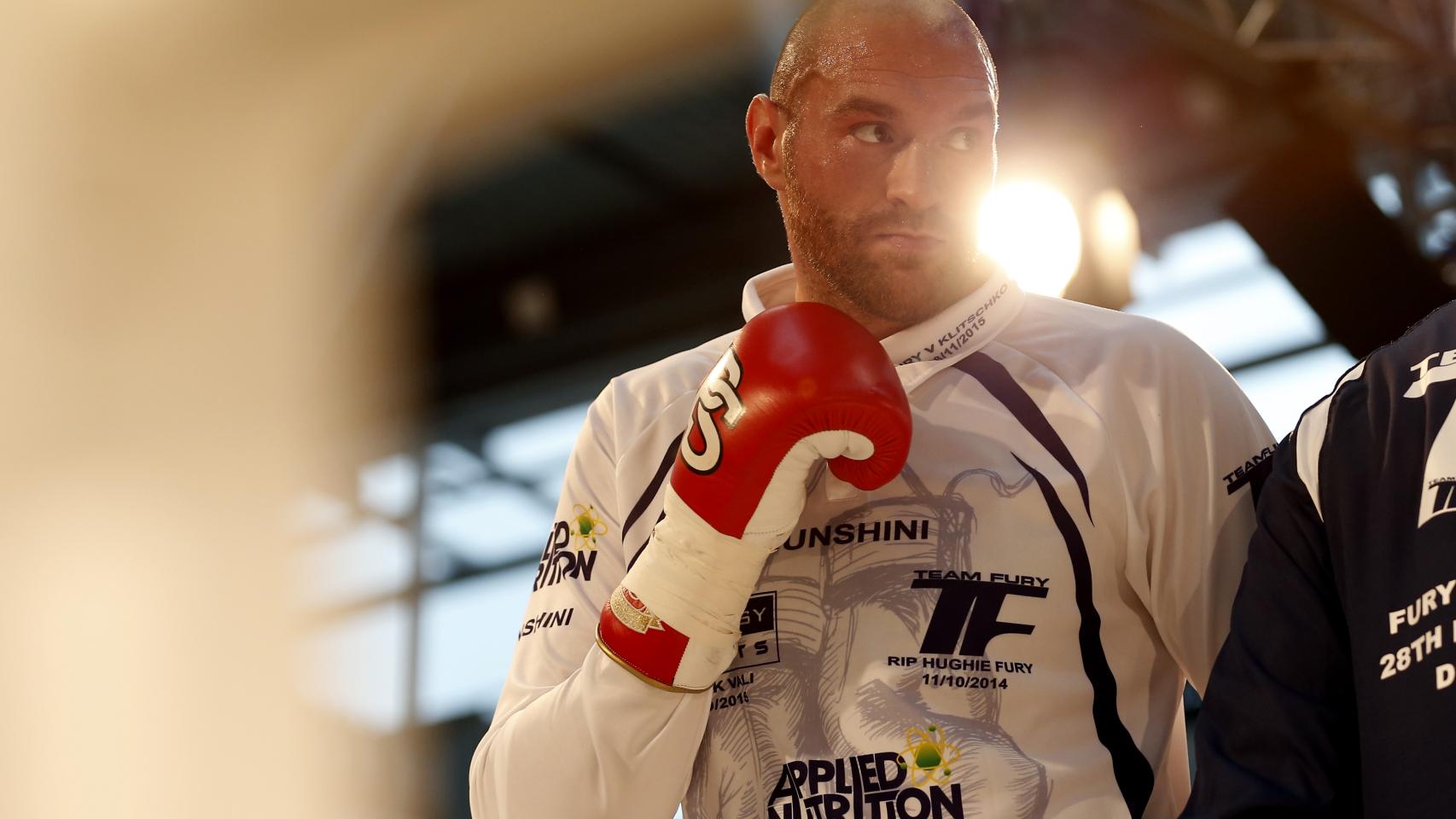 Fury, durante un entrenamiento en Dusseldorf.