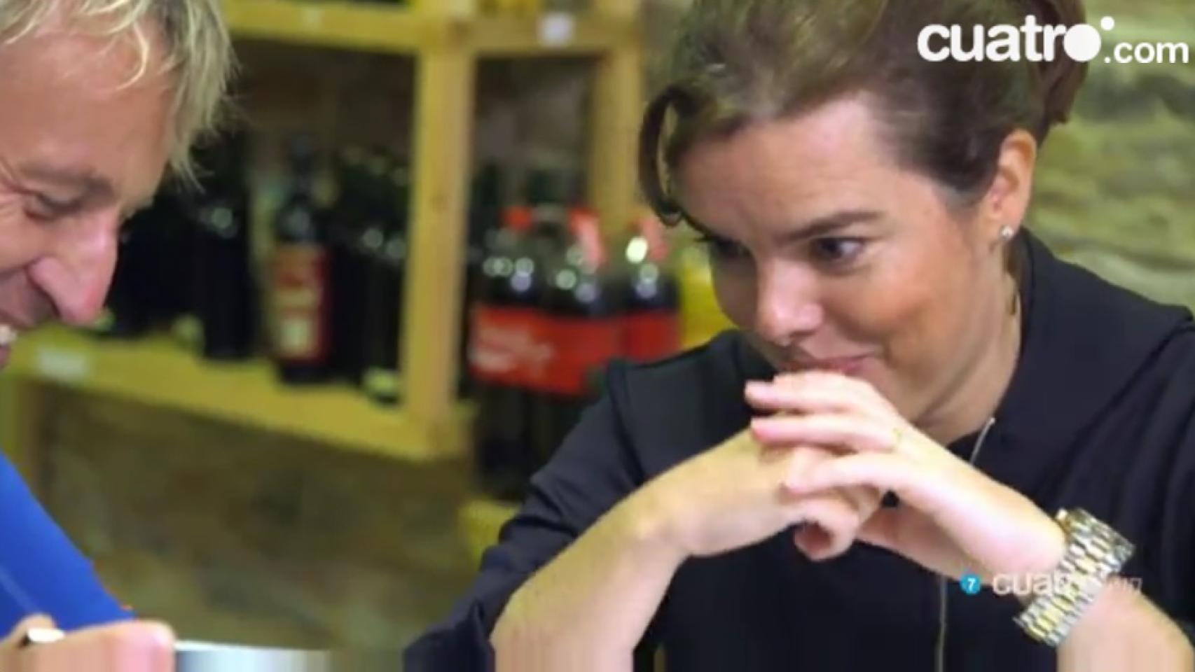 Gesto ante las palabras del líder del PSOE