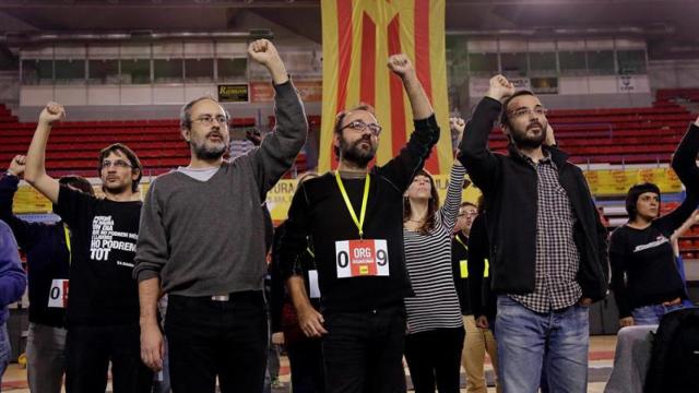 Imagen de la asamblea de la CUP, este domingo