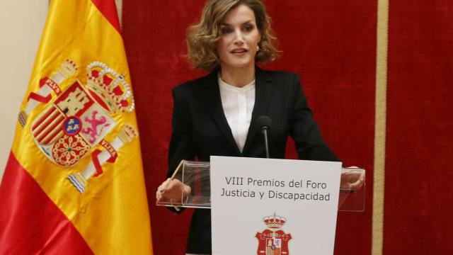 La Reina durante su discurso en la entrega de Premios del Foro Justicia y Discapacidad