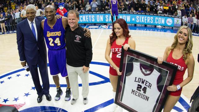 Kobe Bryant, en su regreso a Philadelphia por última vez.
