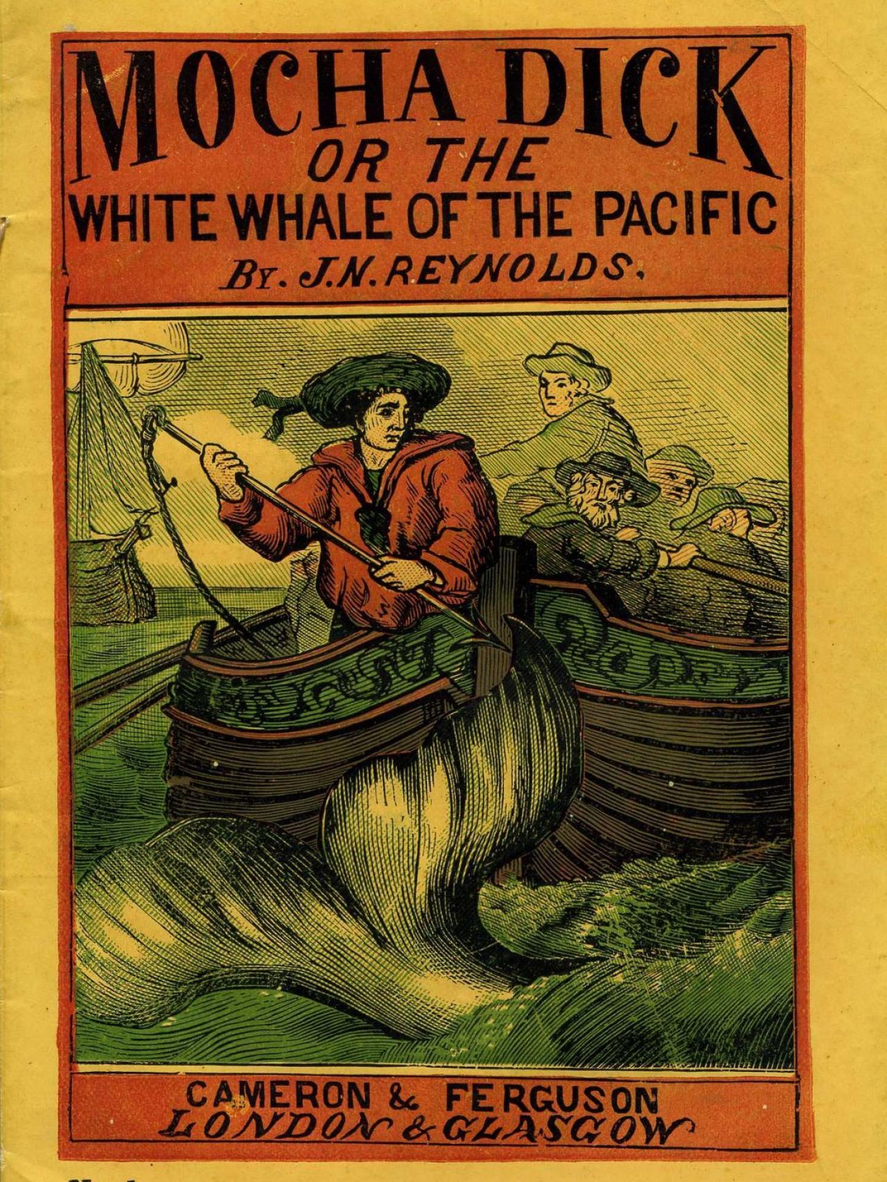 Portada de un reimpresión del Mocha Dick de Reynolds