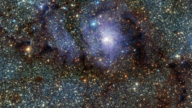 Esta es la Nebulosa de la Laguna M8 (NGC 6523) en infrarrojo.