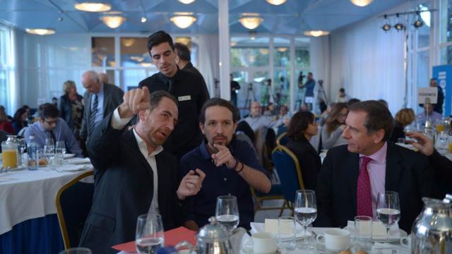 Iglesias participó en Barcelona en un acto en el Palace y otro en 'El Periódico de Catalunya'.