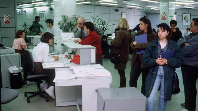 Interior de una oficina del Servicio Público de Empleo Estatal.