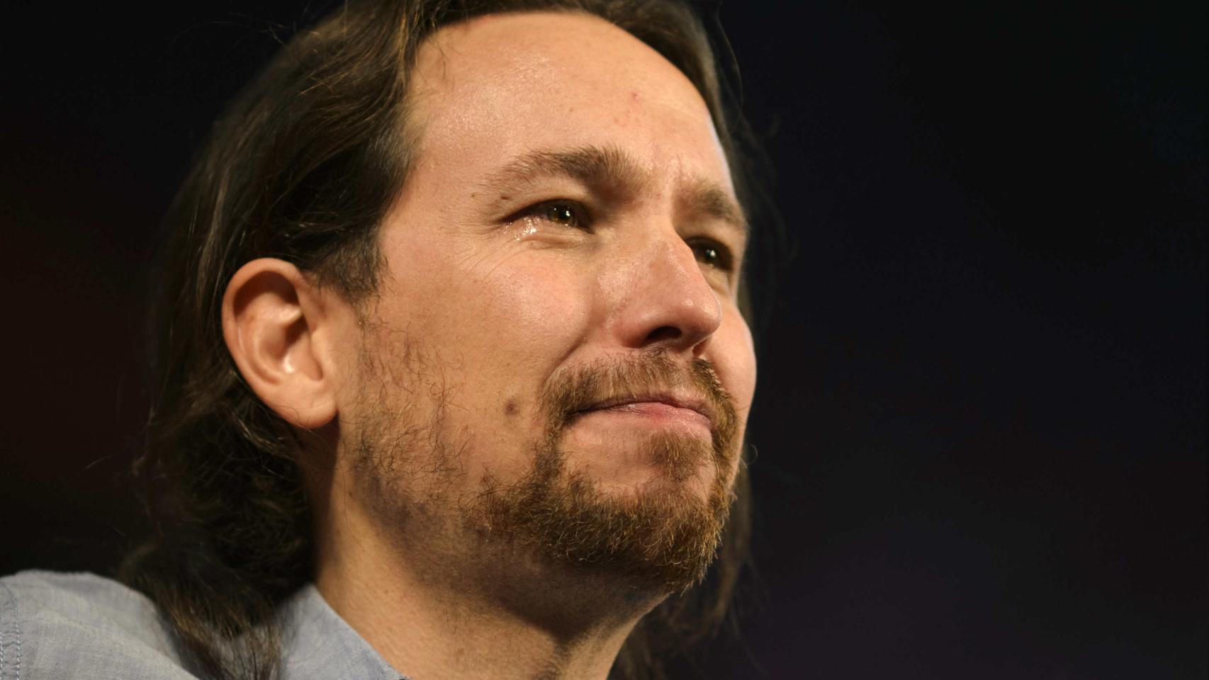 Pablo Iglesias en el acto de Podemos en la Caja Mágica