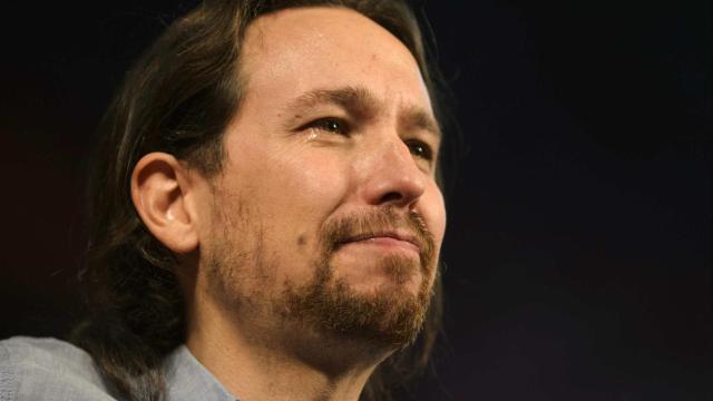 Pablo Iglesias en el acto de Podemos en la Caja Mágica